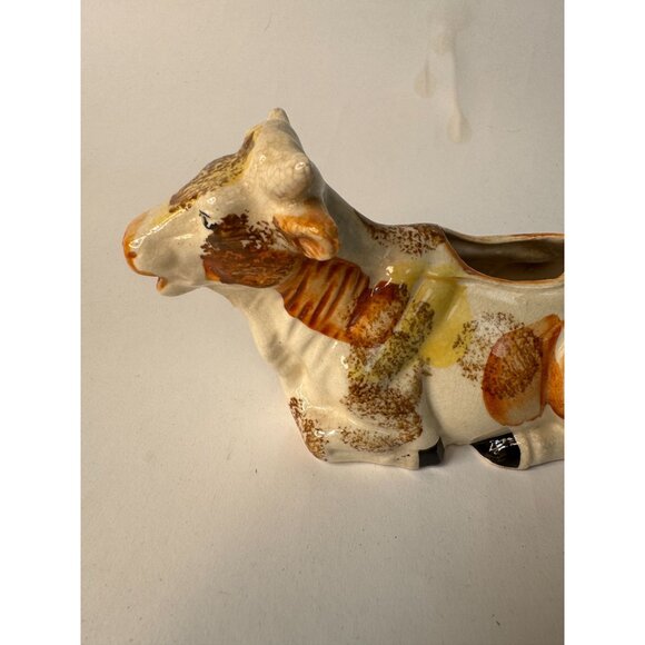 Vintage Hand-Painted Ceramic Cow Creamer Made In Japan - Picture 8 of 16